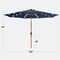 Best Choice Products 10ft Solar LED Lighted Outdoor Woodgrain Pattern Steel Market Patio Umbrella